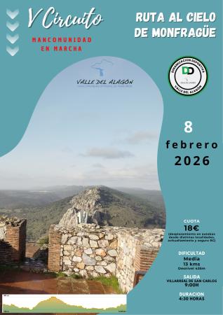 Imagen Nueva Ruta dentro del V Circuito Mancomunidad en marcha. Ruta al cielo de Monfragüe.