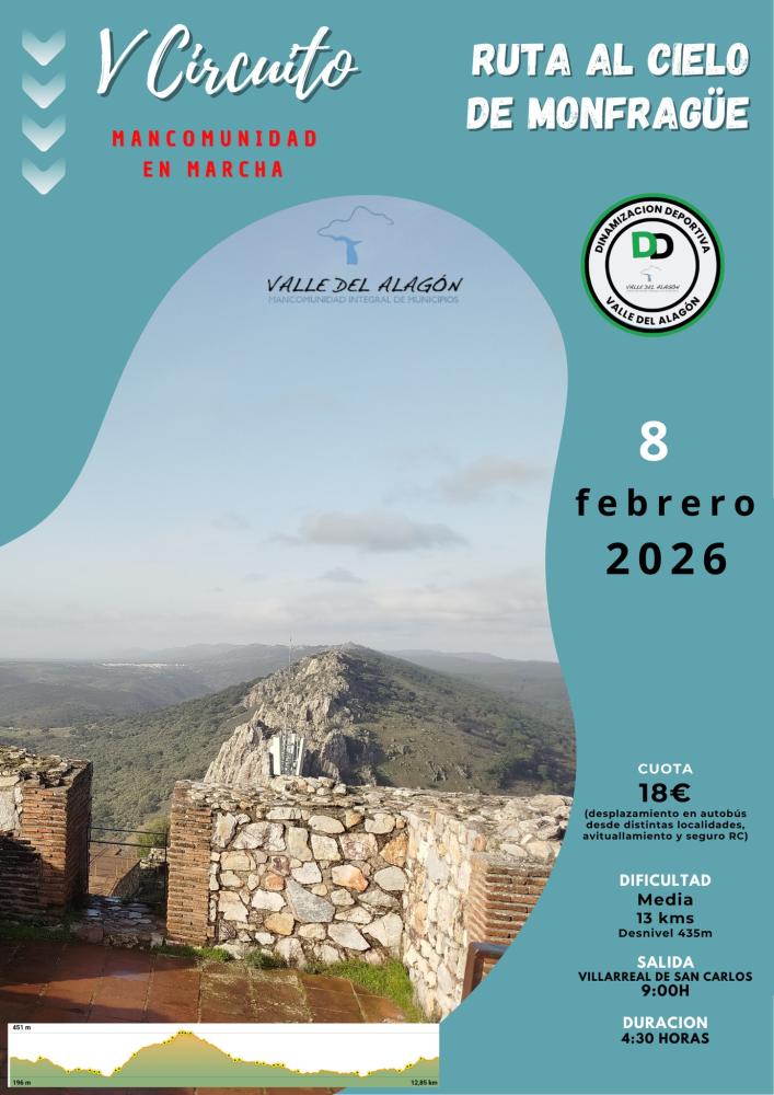 Imagen Nueva Ruta dentro del V Circuito Mancomunidad en marcha. Ruta al cielo de Monfragüe.